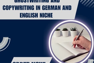 natively ghostwrite german and english ebook in any niche