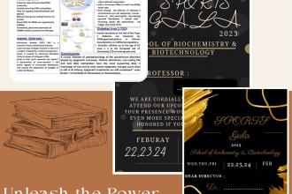 design professional scientific posters and invitations