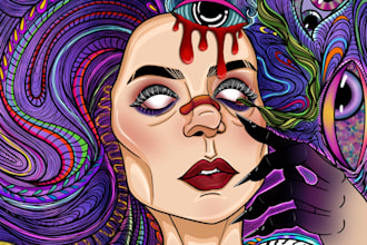 create a digital portrait in my art style