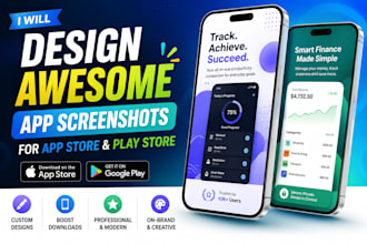 design awesome app screenshots for app store and play store