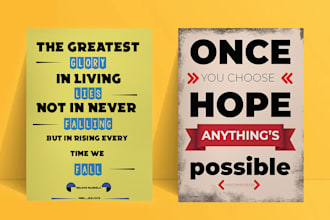 create typography posters, quotes, word art designs
