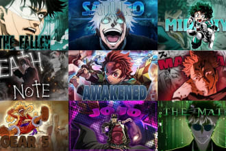 design 1 youtube anime thumbnail for your amv
