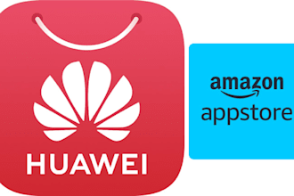 publish 4 apps and games  to huawei and amazon app stores