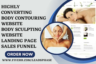 design body contouring website beauty makeup website spa body sculpting website