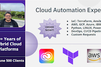 use terraform, ansible and python to create iac on AWS, gcp, IBM