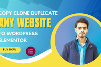 copy clone duplicate any website to wordpress elementor