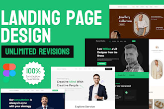 offer clean and professional web landing page design in  figma
