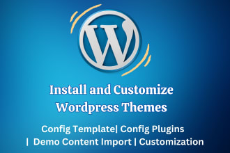 do wordpress template installation and demo content import