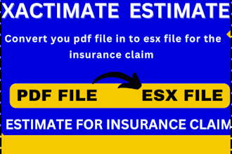 convert you PDF file into esx file for your insurance claim