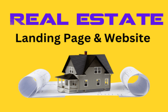 create real estate landing page or website design