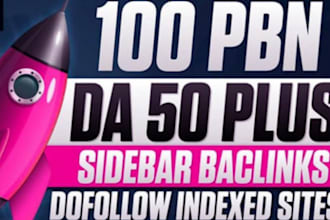 create 100 sidebar blogroll footer da 50 plus homepage dofollow SEO backlinks