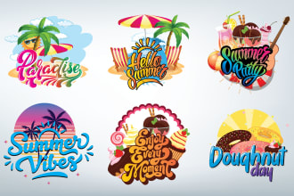 typography badge design logo illustration
