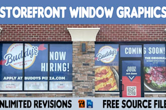 design creative shopfront or storefront window graphics