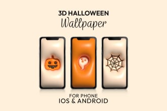 design customized halloween 3d wallpaper for you