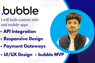 create professional web app, mobile app with bubble io