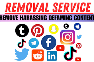 takedown remove and delete tiktok,facebook,instagram,reddit,google,etsy