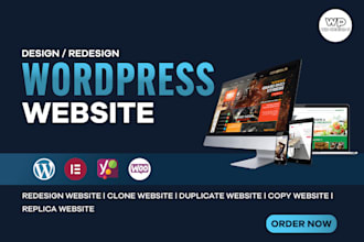redesign, clone, duplicate, copy, replica wordpress websites