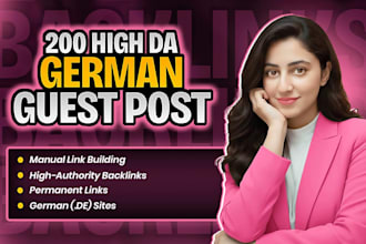 do manual german guest post backlinks on high da de websites