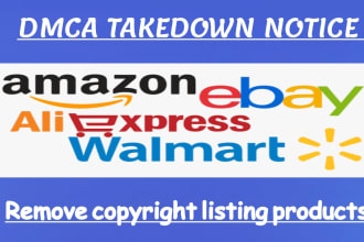 remove copyright listings from shopify amazon etsy ebay walmart temu via dmca