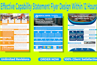 design a professional and effective capability statement flyer within 04 hours