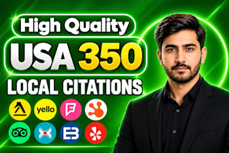 build 350 USA local citations and directory submission for local seo