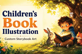 create custom children book illustrations and picture book covers