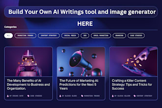build your own ai writing tools website and ai image generator