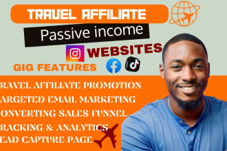 setup automated travel affiliate website promotion, clickbank sales funnel