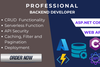 create web API in asp dot net core dotnet mvc  azure function