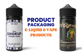 create label packaging for e liquid and vape products