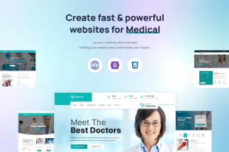 build a doctor, dentist, healthcare, medical website