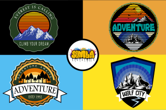 design vintage, retro, badge, business, company, clothing, outdoor, hipster logo