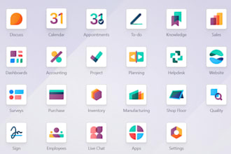 odoo bookkeeping, inventory, asset management and financial reporting