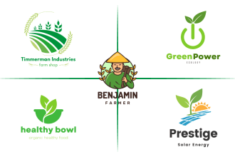 do landscape farming agriculture and natural logo design