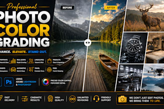do photo color grading, color correction and retouching in lightroom