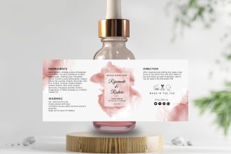 design premium cosmetic, cbd and product label design