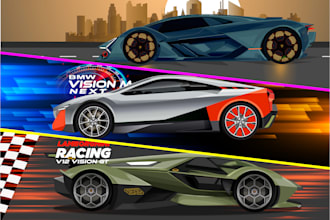 draw car vehicle vector art illustration