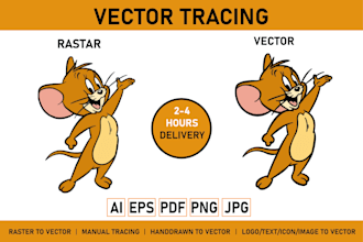convert image to vector, logo to vector or vector tracing