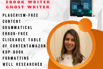 do excellent ebook writing, non fiction ghostwriter, pdf, amazon kdp formatting