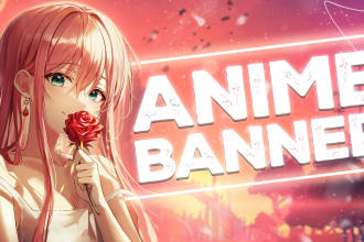 create amazing anime youtube channel banner