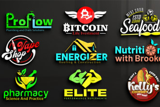do professional modern trendy unique 3d business logo design