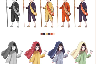 draw you a 2d game art characters and assets