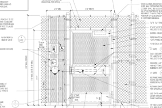 do permit blueprint fence engineering drawing for chain link