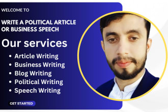 write a political article or business speech
