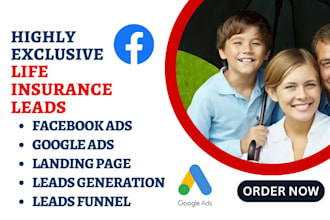 generate life insurance leads, medicare leads , insurance landing page