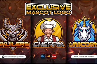 design awesome mascot logo for twitch and esports team
