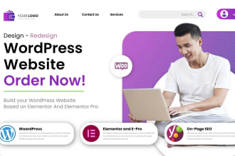 create and design a professional portfolio, business wordpress website, blogs