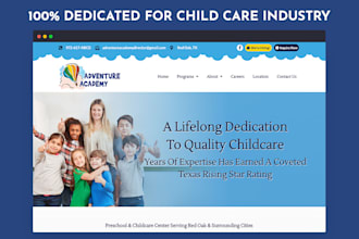 design child care, daycare, and school website