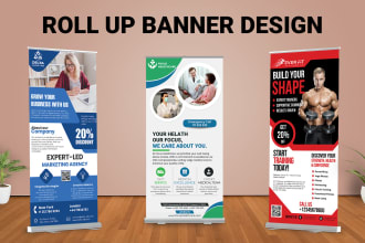 design roll up banner, retractable banner, pull up or roller banner