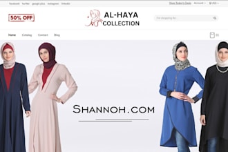 build elegant islamic clothing muslim wears abaya shopify website dropshipping